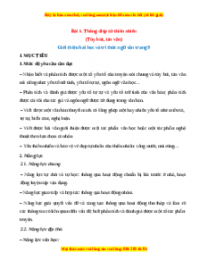 Giáo án Thông điệp từ thiên nhiên (2024) Chân trời sáng tạo