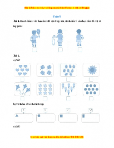 Bài tập cuối tuần Toán lớp 1 Tuần 5 Cánh diều (có lời giải)