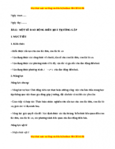 Giáo án Một số dao động điều hoà thường gặp Vật lí 11 Cánh diều