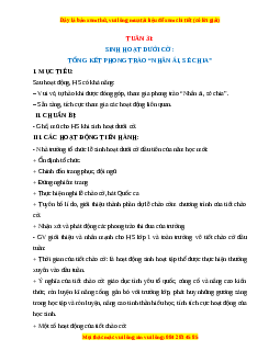 Giáo án HĐTN  1 Cánh diều Tuần 31