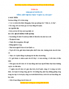 Giáo án HĐTN  1 Cánh diều Tuần 31