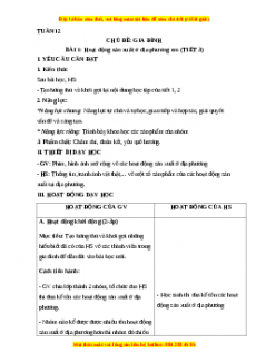 Giáo án Bài 11: Hoạt động sản xuất ở địa phương em Tự nhiên và xã hội lớp 3 Chân trời sáng tạo