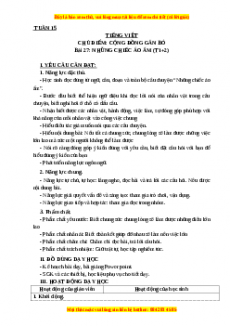 Giáo án Những chiếc áo ấm (T1+2) Tiếng việt 3 Kết nối tri thức