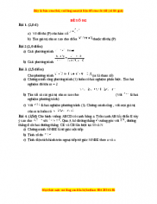 Đề thi Toán 9 học kì 2 năm 2022 - 2023 - Đề 43