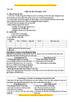 Giáo án Hóa học 12 học kì 2 Tiết 68: Ôn tập học kì 2