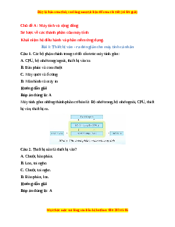 Bộ trắc nghiệm Tin học 7 Cánh diều có đáp án