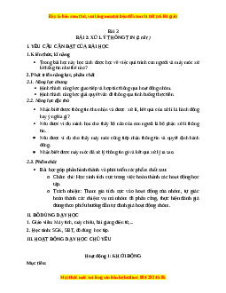 Giáo án Bài 2: Xử lý thông tin Tin học 3 Kết nối tri thức