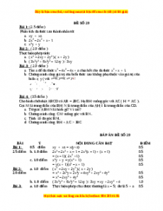 Đề thi cuối học kì 1 Toán 8 năm 2022 - 2023 - Đề 29