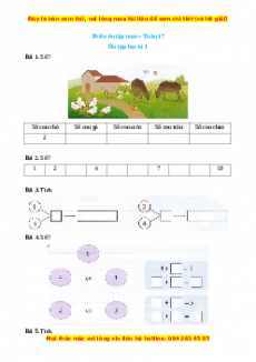 Bài tập cuối tuần Toán lớp 1 Tuần 17 Chân trời sáng tạo (có lời giải)