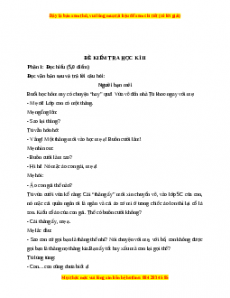 Đề thi học kì 2 Ngữ văn 6 Cánh diều (Đề 8)