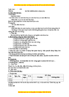 Giáo án Hóa 12 học kì I Tiết 32: Sự ăn mòn kim loại