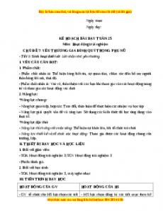 Giáo án HĐTN 3 Tuần 25 Chân trời sáng tạo: Yêu thương gia đình, quý trọng phụ nữ