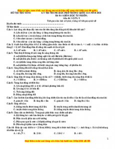 Đề thi thử THPT Quốc Gia môn Vật Lí có đáp án ( đề 2 ) - thầy Lại Đắc Hợp