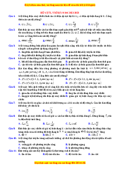 Đề thi thử Vật lí Sở Hà Nam năm 2023