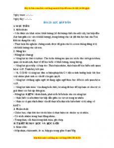 Giáo án Bài 29 KHTN 6 Cánh diều (2024): Lực hấp dẫn