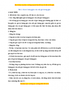 Giáo án Bài 2: Gía trị lượng giác của một góc lượng giác Toán 11 Chân trời sáng tạo
