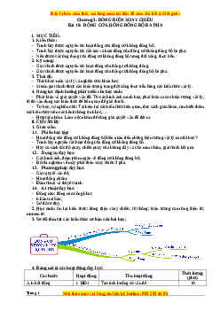 Giáo án Vật lí 12 Bài 18: Động cơ không đồng bộ ba pha