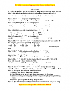 Đề thi cuối học kì 2 Toán 8 năm 2022 - 2023 - Đề 55
