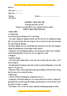 Giáo án Hoạt động trải nghiệm 7 Cánh diều Chủ đề 9: Chào mùa hè
