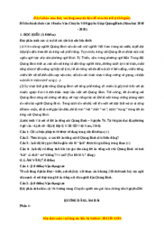 Đề thi tuyển sinh chính thức vào 10 môn Ngữ Văn năm 2018 - 2019 có đáp án - THPT chuyên Võ Nguyên Giáp - Quảng Bình