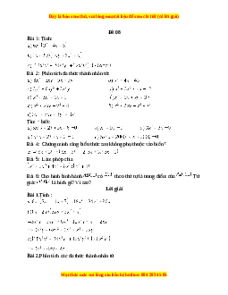 Đề thi giữa kì 1 Toán 8 năm 2023 - Đề 8