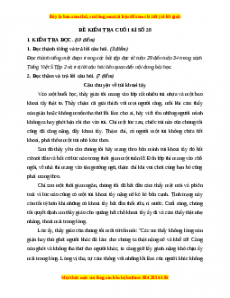 Đề thi cuối kì 2 Tiếng Việt lớp 5 năm 2023 (Đề 20)