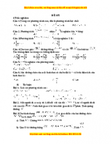 Đề thi giữa kì 2 Toán 8 năm 2023 - Đề 105