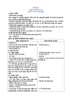 Giáo án Tuần 4 Tiếng việt 2 Kết nối tri thức