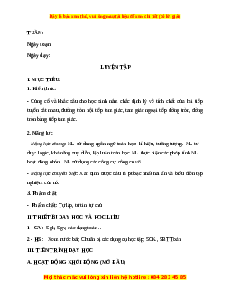 Giáo án Luyện tập trang 106 Toán 9 Học kì 1