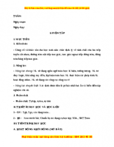 Giáo án Luyện tập trang 106 Toán 9 Học kì 1