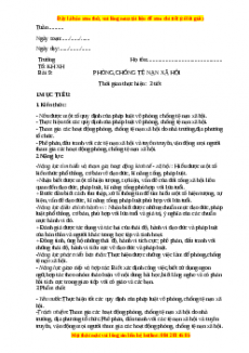 Giáo án GDCD 7 Bài 9 (Kết nối tri thức): Phòng, chống tệ nạn