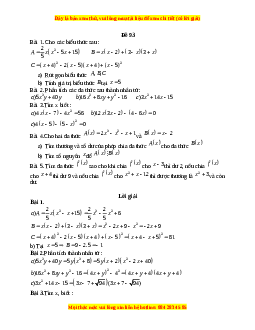 Đề thi giữa kì 1 Toán 8 năm 2023 - Đề 93