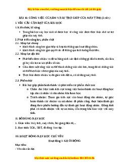 Giáo án Bài 16: Công việc của em và sự trợ giúp của máy tính Tin học 3 Kết nối tri thức