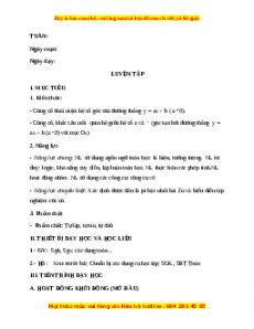 Giáo án Luyện tập trang 59 Toán 9 Học kì 1