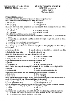 Đề thi giữa kì 2 Vật lí 9 năm 2023 - Đề 4