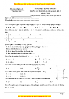 Đề thi thử THPT Quốc Gia môn Toán có đáp án (đề 13 ) - thầy Trần Công Diệu