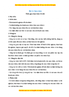 Giáo án Bài 14 Vật lý 7 Cánh diều: Nam châm