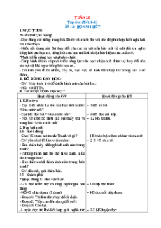 Giáo án Tuần 20 Tiếng việt 2 Kết nối tri thức