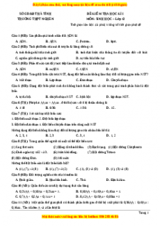 Đề thi học kì 1 Sinh học 12 năm 2023 trường THPT Nghèn - Hà Tĩnh