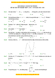 Đề thi thử Toán Sở Yên Bái lần 1 năm 2023