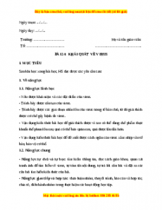 Giáo án Sinh học 10 Bài 24 (Kết nối tri thức): Khái quát về virus
