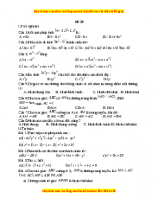 Đề thi giữa kì 1 Toán 8 năm 2023 - Đề 39