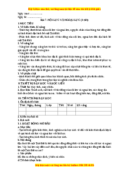 Giáo án Bài 7 Địa lí 10 Kết nối tri thức (2024): Nội lực và ngoại lực