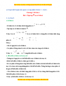 Lý thuyết Toán 7 Cánh diều Tập 1