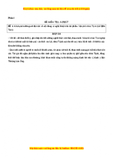 Bộ 100 đề kiểm tra Ngữ văn 11 cực hay có đáp án