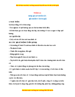 Giáo án HĐTN  1 Cánh diều Tuần 24
