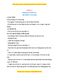 Giáo án HĐTN  1 Cánh diều Tuần 24