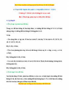 Lý thuyết Toán 7 Cánh diều Tập 2