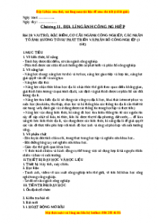 Giáo án Bài 28 Địa lí 10 Kết nối tri thức (2024): Vai trò, đặc điểm, cơ cấu ngành công nghiệp, các nhân tố ảnh hưởng tới sự phát triển