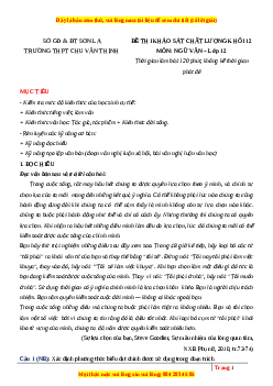 Đề thi thử Ngữ văn trường Chu Văn An - Lạng Sơn lần 1 năm 2023